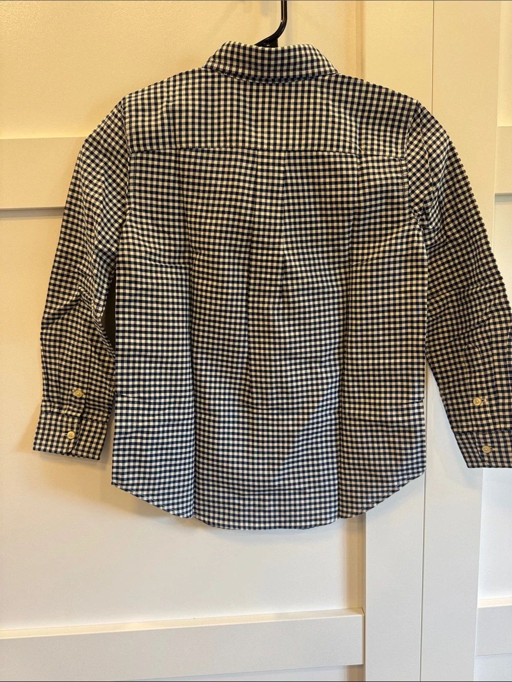 Ralph Lauren Navy & White Gingham Button-Down Shirt